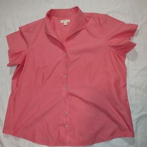 2x Cold water Creek short sleeve pink blouse
